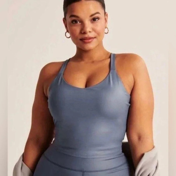 Abercrombie & Fitch  Racerback V-neck Activewear Tank - Picture 1 of 8